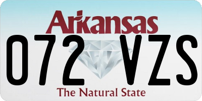 AR license plate 072VZS