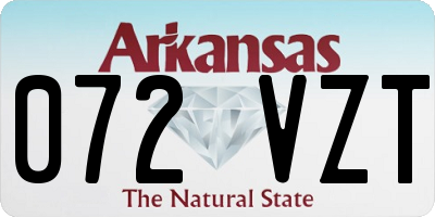 AR license plate 072VZT