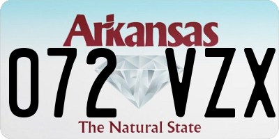 AR license plate 072VZX