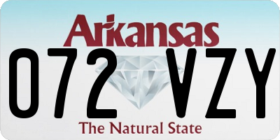 AR license plate 072VZY