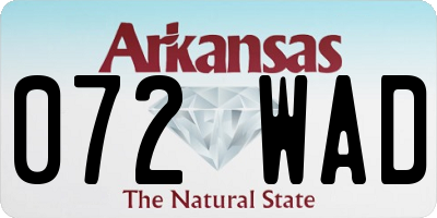 AR license plate 072WAD