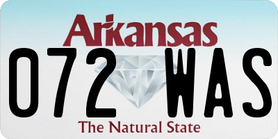 AR license plate 072WAS