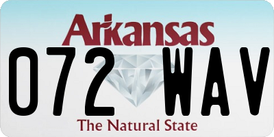 AR license plate 072WAV