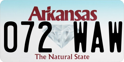 AR license plate 072WAW