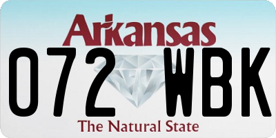 AR license plate 072WBK