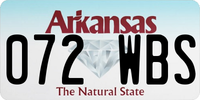 AR license plate 072WBS