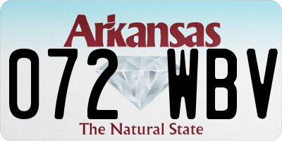 AR license plate 072WBV
