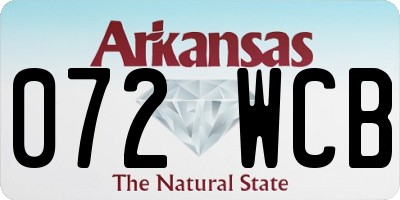 AR license plate 072WCB