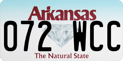 AR license plate 072WCC