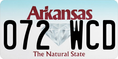 AR license plate 072WCD