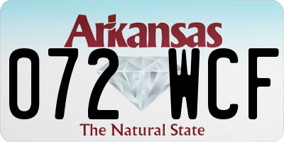 AR license plate 072WCF