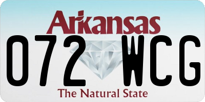 AR license plate 072WCG