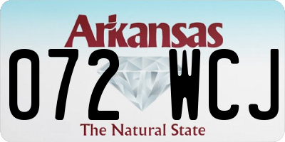 AR license plate 072WCJ