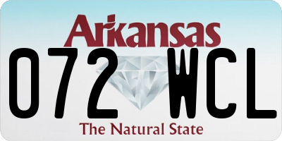 AR license plate 072WCL