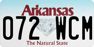 AR license plate 072WCM