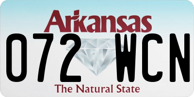 AR license plate 072WCN