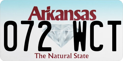AR license plate 072WCT
