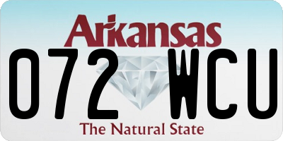 AR license plate 072WCU
