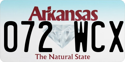 AR license plate 072WCX