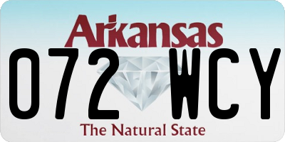 AR license plate 072WCY
