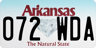 AR license plate 072WDA