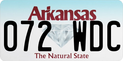 AR license plate 072WDC