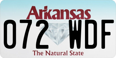 AR license plate 072WDF