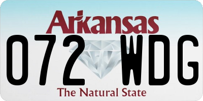 AR license plate 072WDG