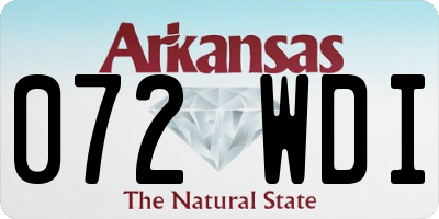 AR license plate 072WDI