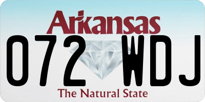 AR license plate 072WDJ