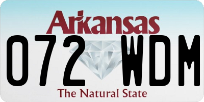 AR license plate 072WDM