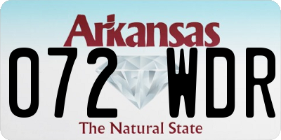 AR license plate 072WDR