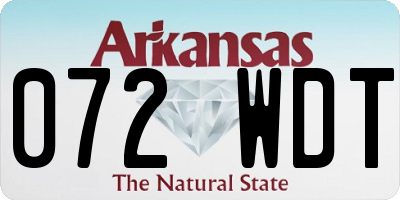 AR license plate 072WDT