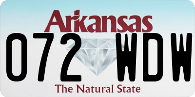 AR license plate 072WDW