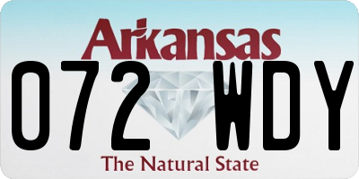 AR license plate 072WDY