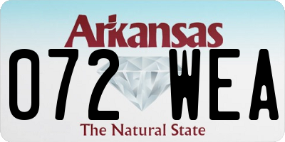 AR license plate 072WEA