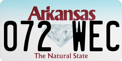 AR license plate 072WEC