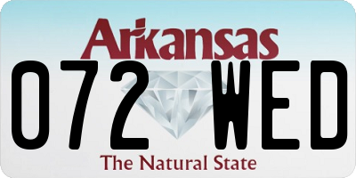 AR license plate 072WED