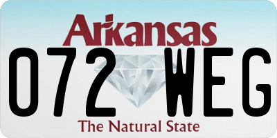 AR license plate 072WEG
