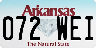 AR license plate 072WEI