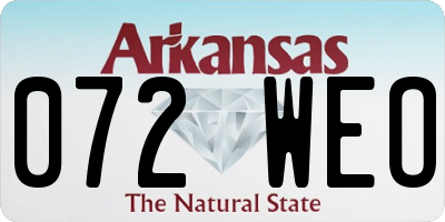 AR license plate 072WEO
