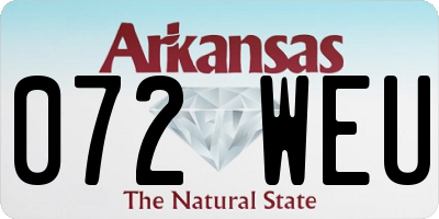 AR license plate 072WEU