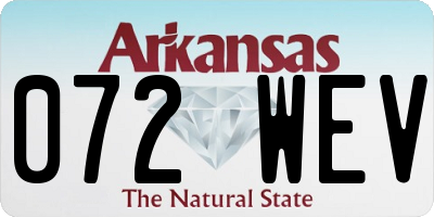 AR license plate 072WEV
