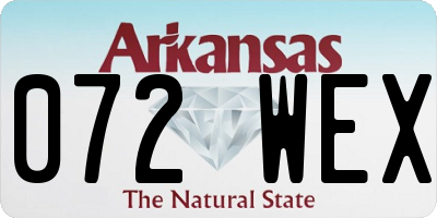 AR license plate 072WEX