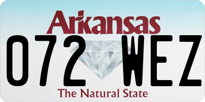 AR license plate 072WEZ