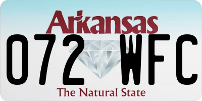 AR license plate 072WFC