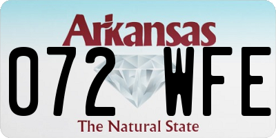 AR license plate 072WFE