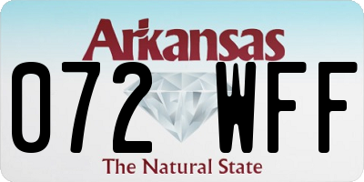AR license plate 072WFF