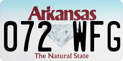 AR license plate 072WFG