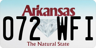 AR license plate 072WFI